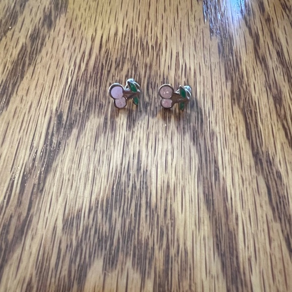 Cherry Necklace Plus Two Sets of Cherry Earrings - Picture 4 of 4